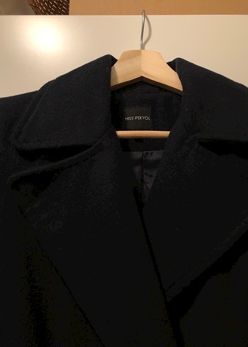 İpekyol Lacivert Kemerli Uzun Kaban - Görsel 5