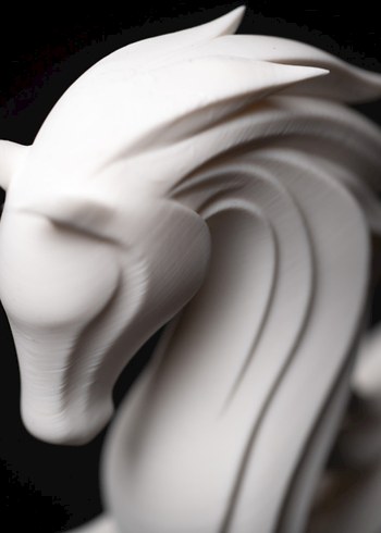 Beyaz Gri At Figürü - Görsel 4