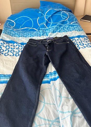 Lacivert Erkek Baggy Jean M Beden - Görsel 2