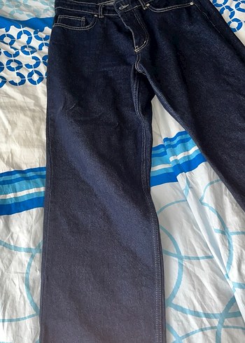 Lacivert Erkek Baggy Jean M Beden - Görsel 7