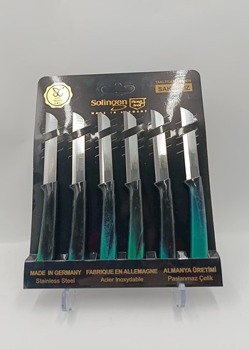 Mor Saplı Paslanmaz Çelik Bıçak Seti - Görsel 4