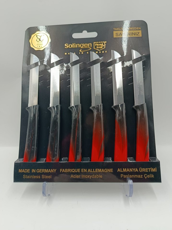 Mor Saplı Paslanmaz Çelik Bıçak Seti - Görsel 5