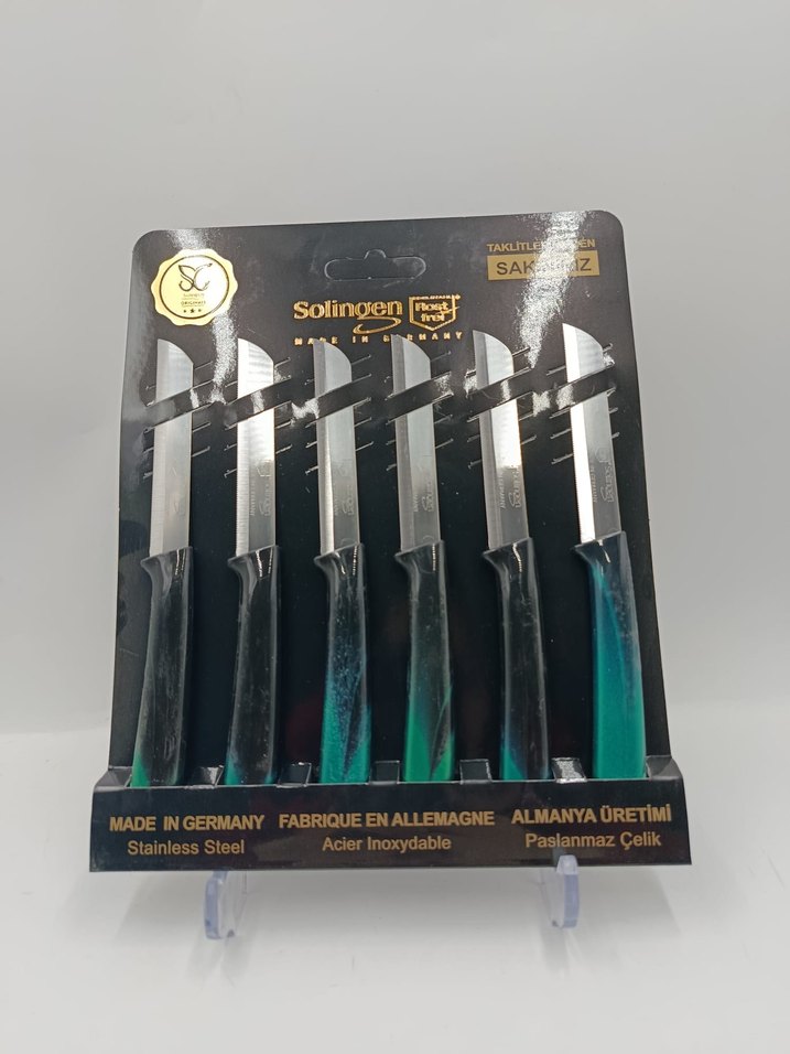 Mor Saplı Paslanmaz Çelik Bıçak Seti - Görsel 4