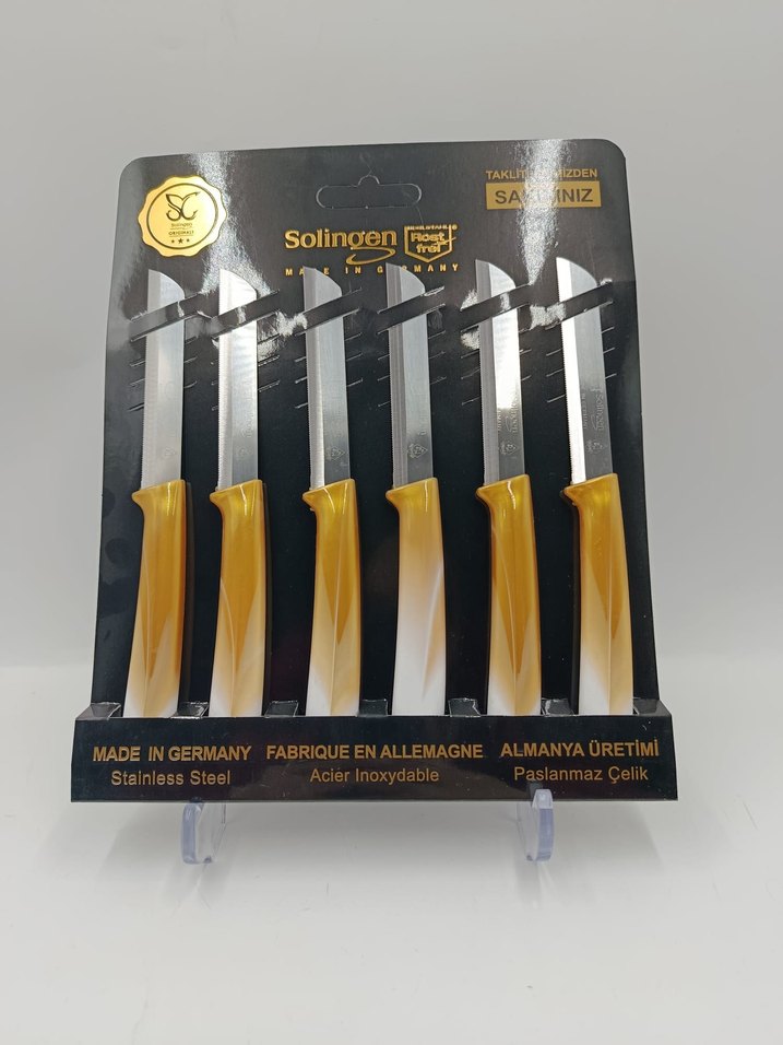 Mor Saplı Paslanmaz Çelik Bıçak Seti - Görsel 3