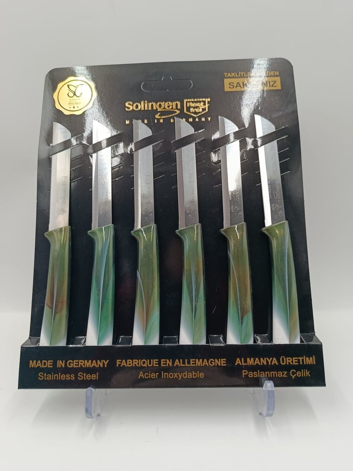 Mor Saplı Paslanmaz Çelik Bıçak Seti - Görsel 2