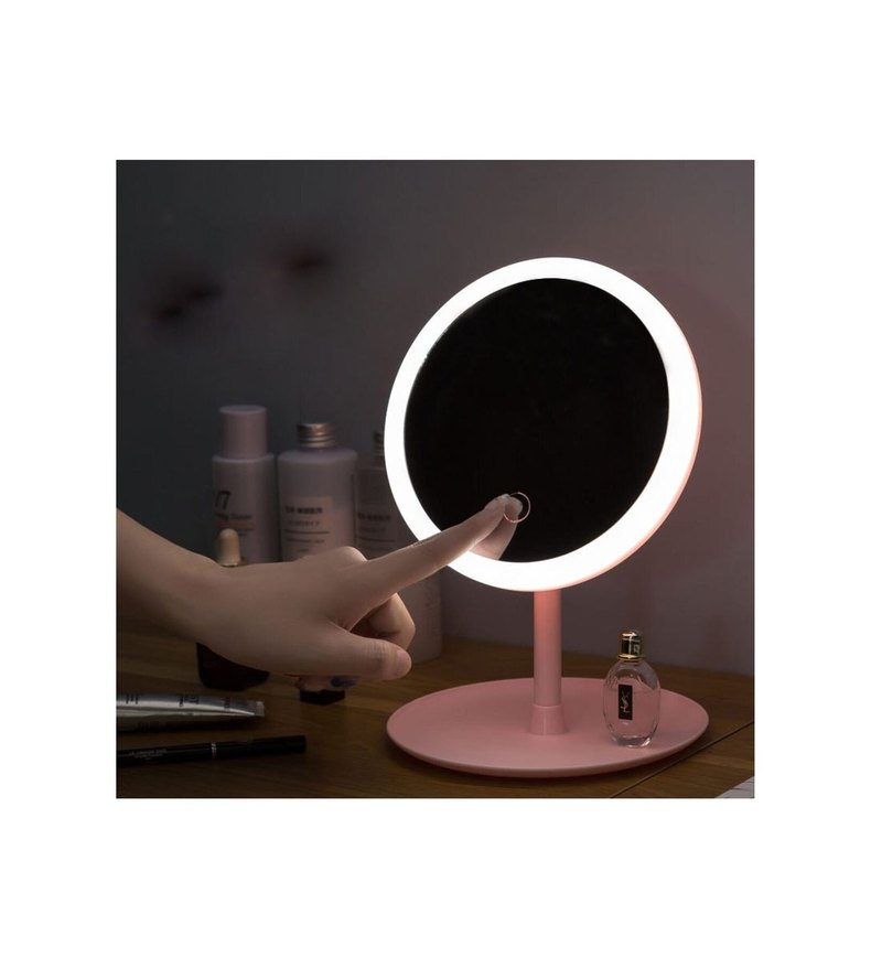 USB Şarjlı Dokunmatik LED Işıklı Makyaj Aynası - Görsel 2