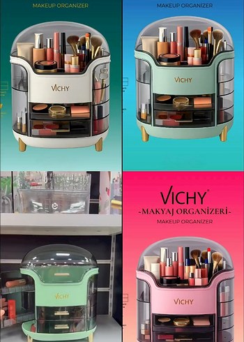 Vichy Yeşil Makyaj Organizeri - Görsel 4
