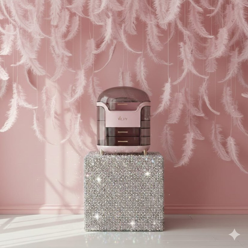 Vichy Yeşil Makyaj Organizeri - Görsel 3