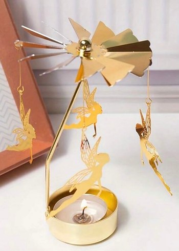 Altın Renkli Dönen Mumluk - Görsel 2