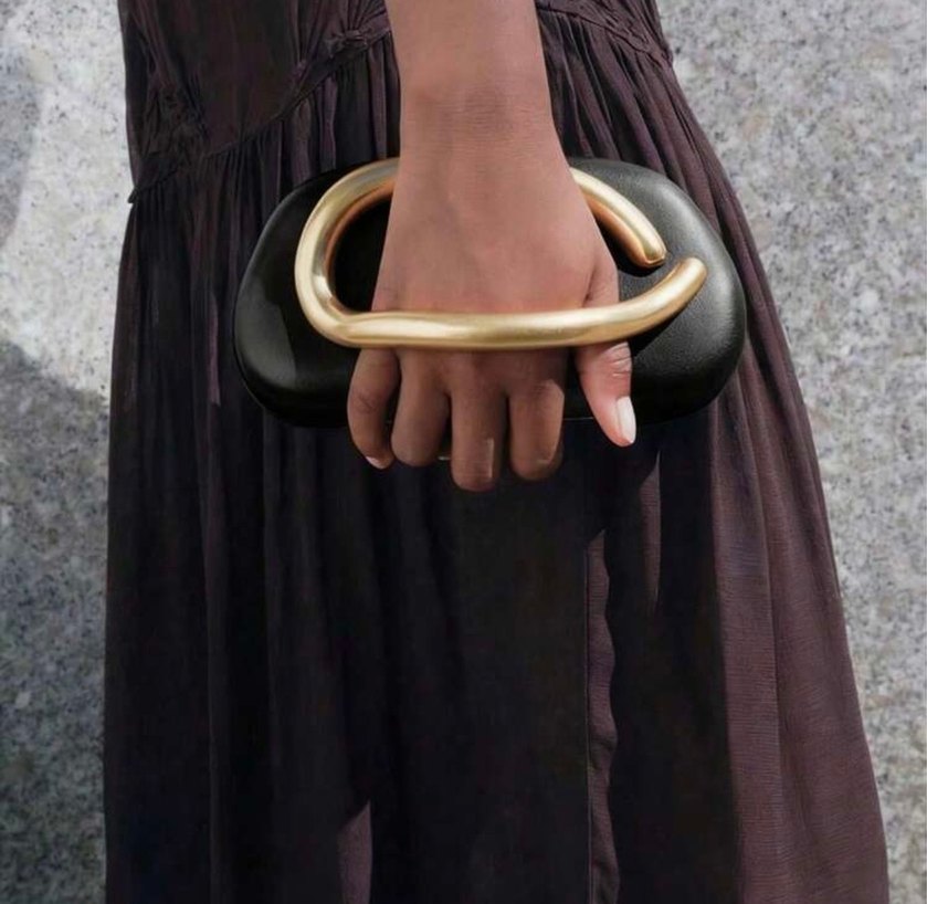 Altın Detaylı Kadın Deri Çanta - Görsel 3