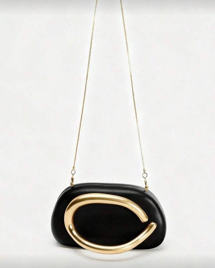 Altın Detaylı Kadın Deri Çanta - Görsel 2