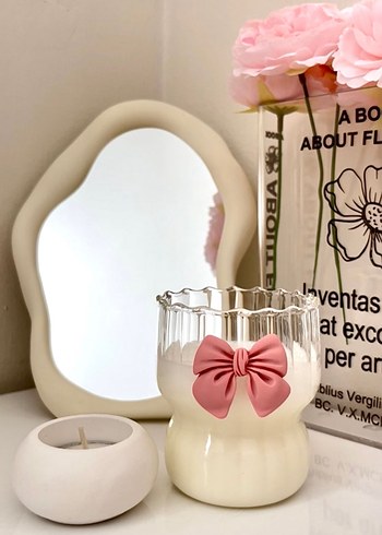 Pembe Fiyonk Detaylı Bardak - Görsel 3