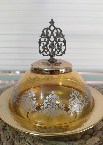 şekerlik Parlak Altın Kapaklı Tabak - Görsel 3