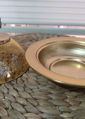 şekerlik Parlak Altın Kapaklı Tabak - Görsel 2