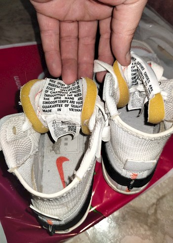 Beyaz Yüksek Tabanlı Nike Spor Ayakkabı - Görsel 6