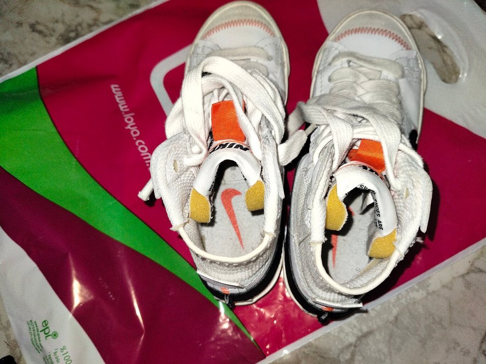 Beyaz Yüksek Tabanlı Nike Spor Ayakkabı - Görsel 5