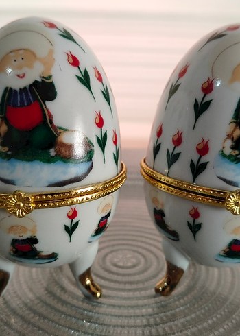 Renkli Desenli Beyaz Yumurta Biblo - Görsel 5