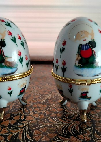 Renkli Desenli Beyaz Yumurta Biblo - Görsel 3