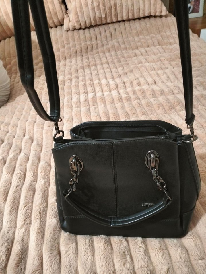 just polo Gri Deri Kadın Omuz Çantası - Görsel 2