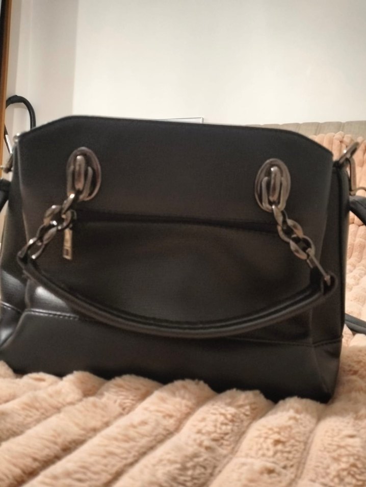 just polo Gri Deri Kadın Omuz Çantası - Görsel 3