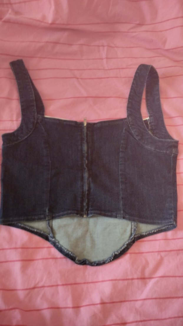 Trendyol Dantel Detaylı mavi Denim Büstiyer - Görsel 2