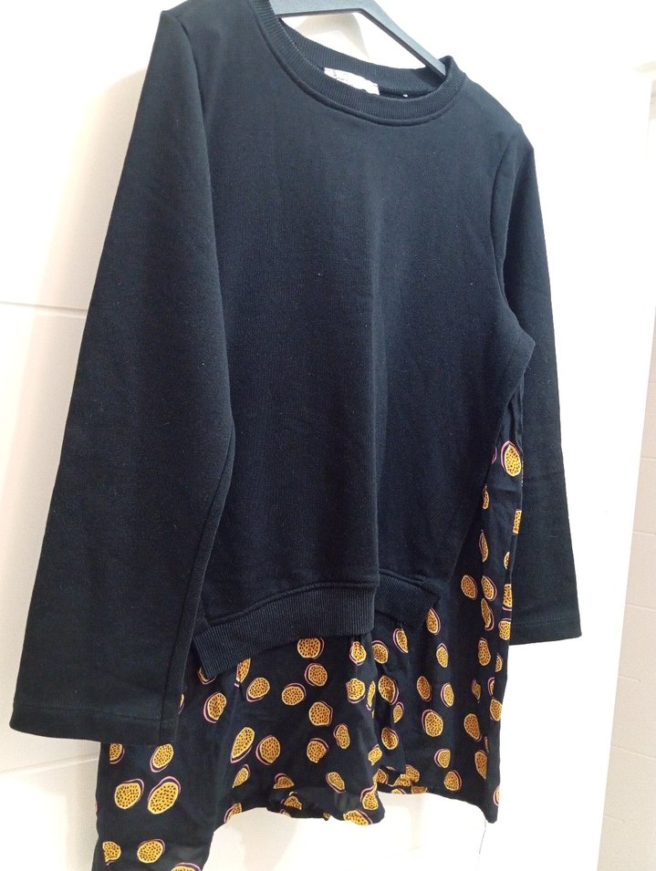 Mini Siyah Kadın Sweatshirt elbise - Görsel 3