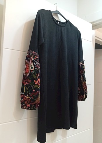 kolları Desenli Uzun Kollu Mini - Görsel 2