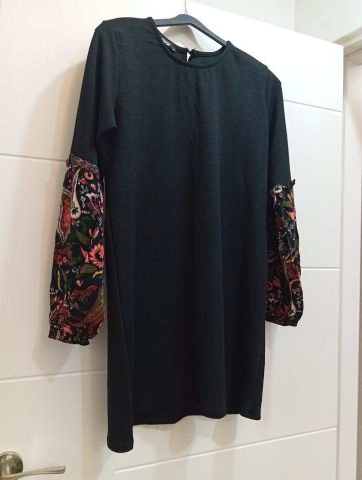 kolları Desenli Uzun Kollu Mini - Görsel 3