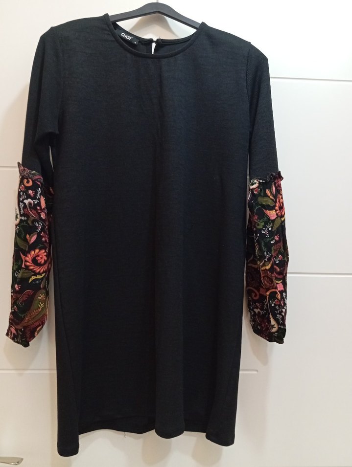 kolları Desenli Uzun Kollu Mini - Görsel 4