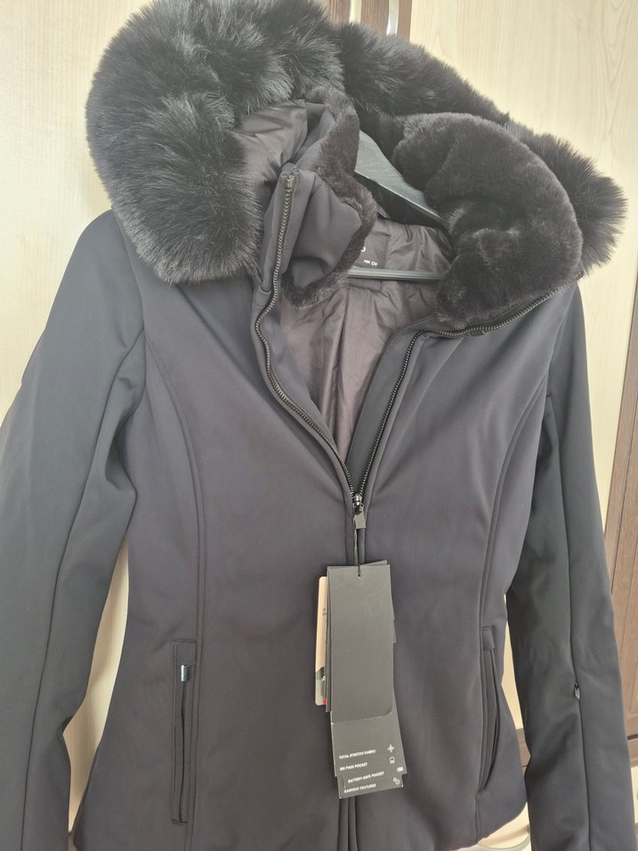 Kadın Siyah Kemerli Kışlık Mont kemeri kapanmıyor - Görsel 5