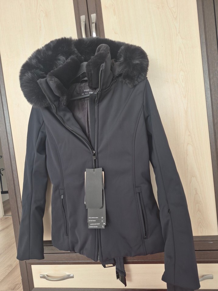 Kadın Siyah Kemerli Kışlık Mont kemeri kapanmıyor - Görsel 3