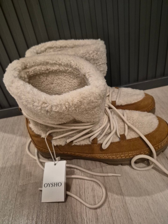 Bej Süet Kürklü Kadın Dolgu Topuk Bot - Görsel 2