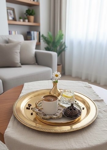 Lotus sunumluk/Bardak altlığı - Görsel 3