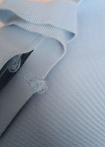 Düz Mavi Hamile Midi Etek - Görsel 3