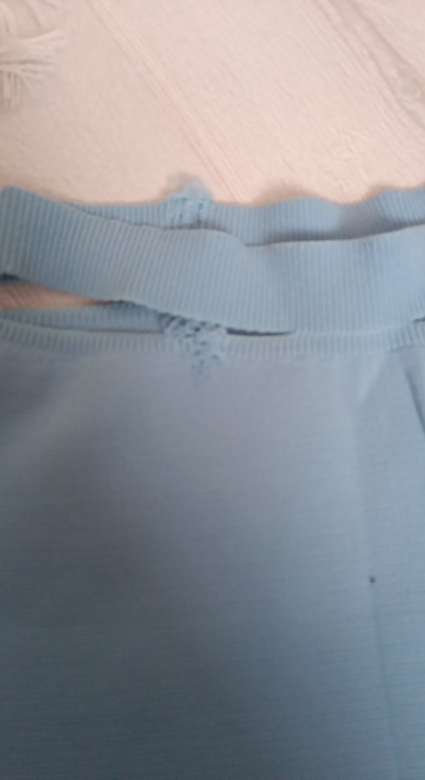 Düz Mavi Hamile Midi Etek - Görsel 2