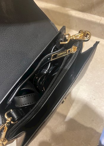 Carpisa deri siyah canta - Görsel 3