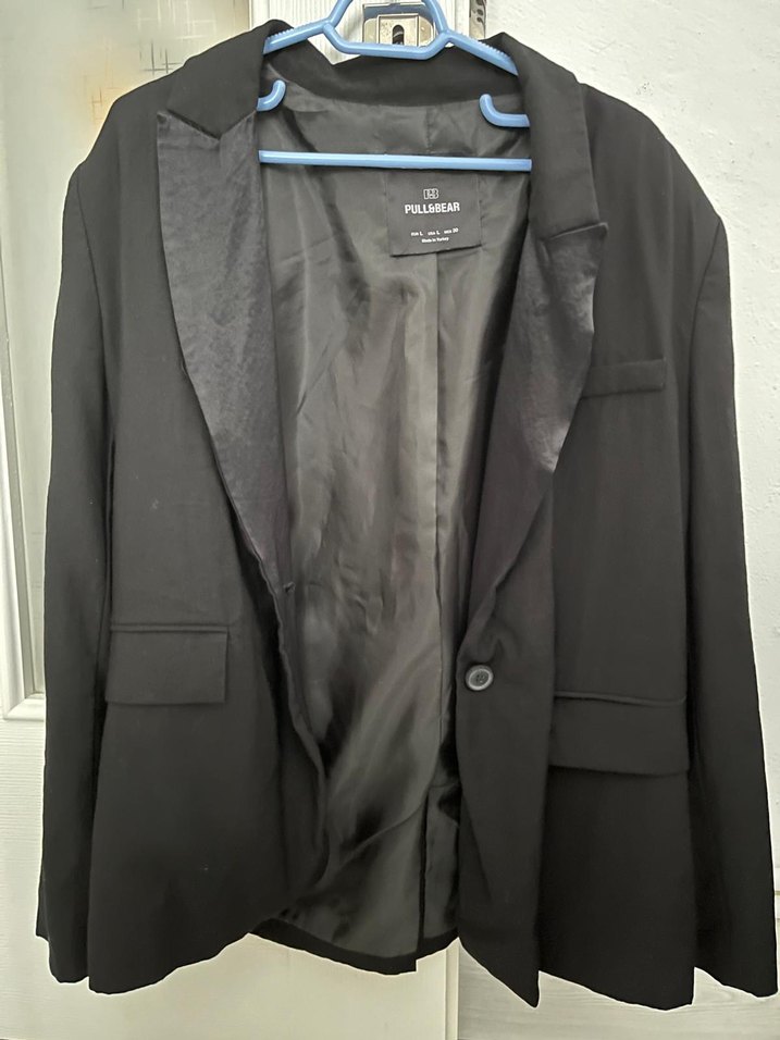 Siyah Düğmeli Kadın Blazer Ceket - Görsel 3