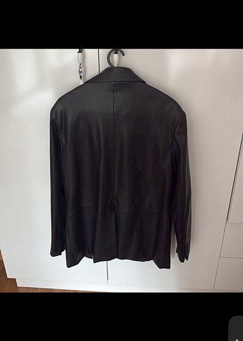 Siyah Deri blazer Kadın Ceket - Görsel 2
