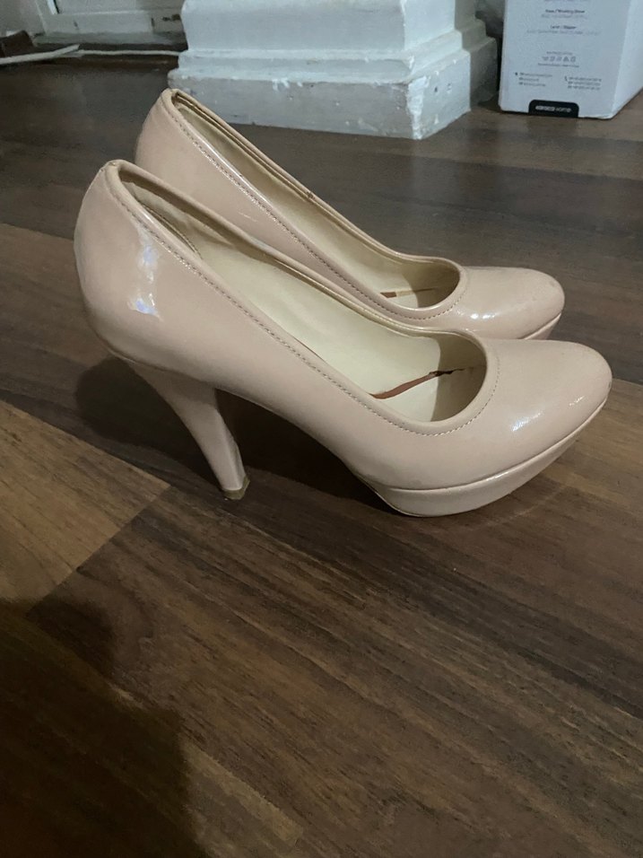 Bej Platform Topuklu Kadın Stiletto - Görsel 2