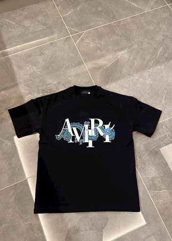 Amiri Siyah Dragon Baskılı Erkek Tişört - Görsel 4
