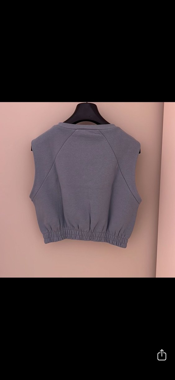 Yeşil Kadın Kolsuz Crop Top - Görsel 3