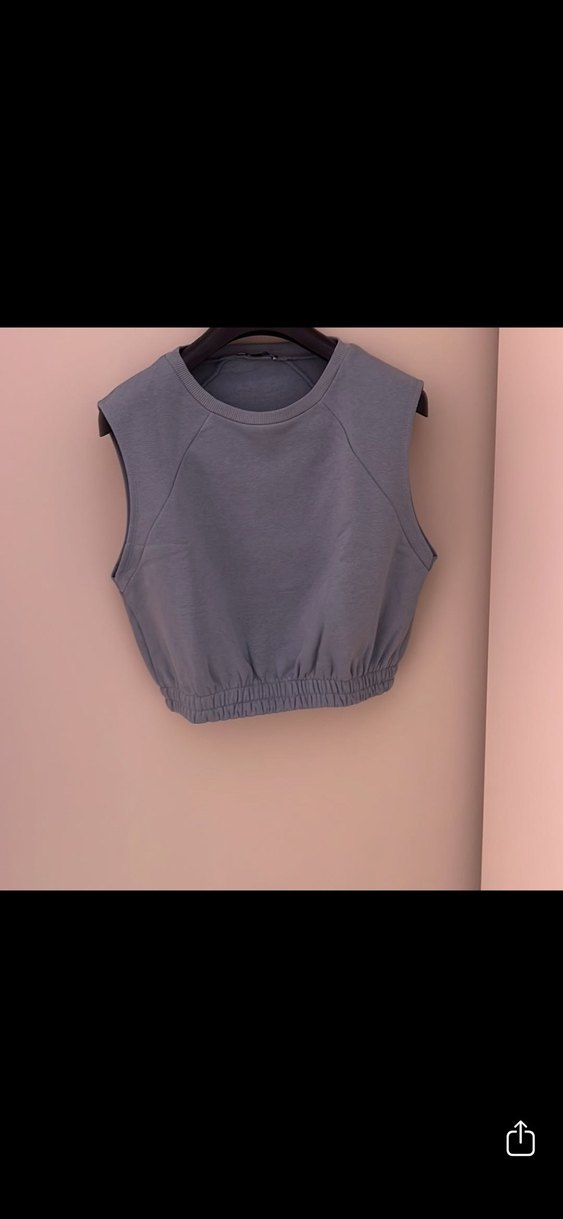 Yeşil Kadın Kolsuz Crop Top - Görsel 2