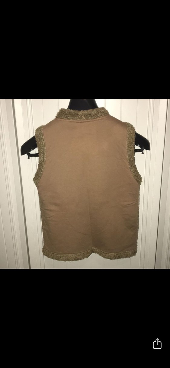 Düğmeli Kahverengi Kız çocuk Yelek - Görsel 2