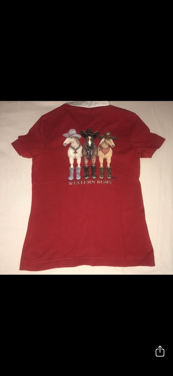 Kısa Kollu Kırmızı Kız Çocuk Pamuklu Düğmeli Tişört - Görsel 2