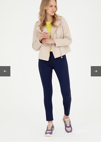 Bej Süet Kadın Kısa Ceket - Görsel 4