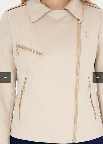 Bej Süet Kadın Kısa Ceket - Görsel 3