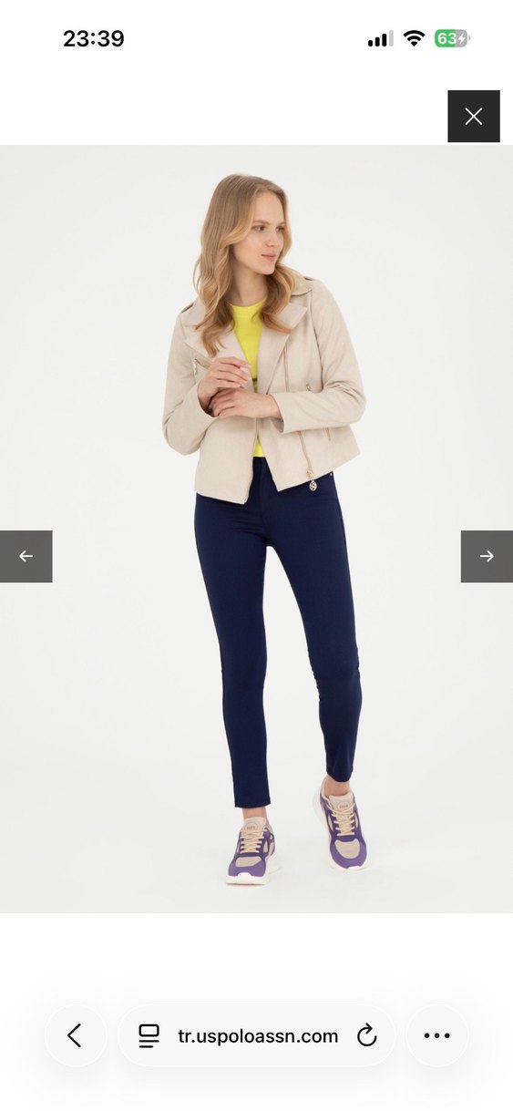 Bej Süet Kadın Kısa Ceket - Görsel 4