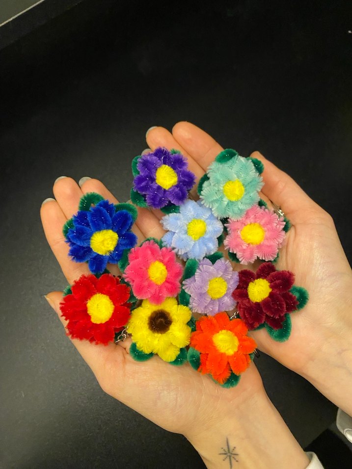 Şönil Renkli Papatya Anahtarlıklar - Görsel 2