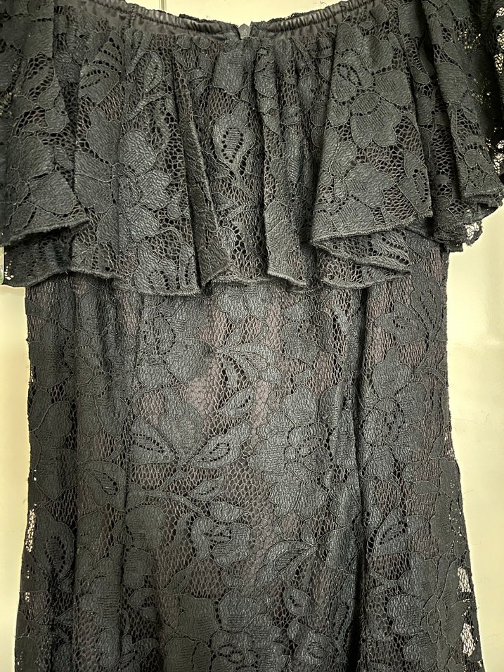 Siyah Dantel Güpürlü Elbise( mezuniyet düğün nişan ) - Görsel 3