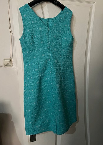 Turkuaz Midi Bohem Elbise - Görsel 2